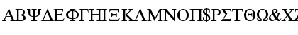 Download RomanGreek Regular Font Uppercase Preview