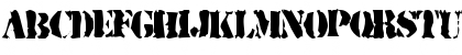 Download Rugged Stencil Regular Font Uppercase Preview