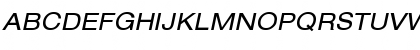 Download Sans Extended Oblique Regular Font Uppercase Preview