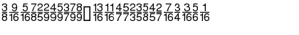 Download SansFractions Regular Font Uppercase Preview