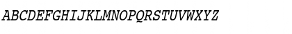 Download Courier Condensed Italic Font Uppercase Preview