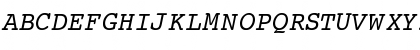 Download Courier-Normal-Italic Regular Font Uppercase Preview