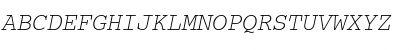 Download CourierCTT Italic Font Uppercase Preview