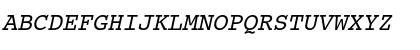 Download CourierET Oblique Font Uppercase Preview