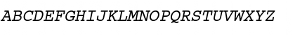 Download CourierM Bold Oblique Font Uppercase Preview