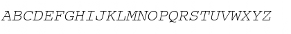 Download CourierMCY Oblique Font Uppercase Preview