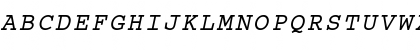 Download Courier Becker Bold Oblique Font Uppercase Preview