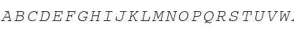 Download Courier Becker Oblique Font Uppercase Preview