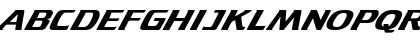 Download CruiserExtended Italic Font Uppercase Preview