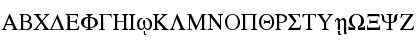Download CSL-Greek Regular Font Uppercase Preview