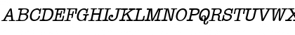 Download Typewriter Oblique Font Uppercase Preview