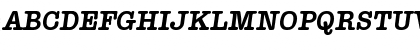 Download Typewriter-DemiBoldIta Regular Font Uppercase Preview