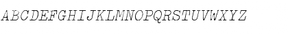 Download Typewriter ExtraLight Font Uppercase Preview