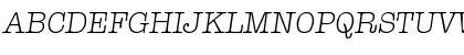 Download Typewriter-LightIta Regular Font Uppercase Preview