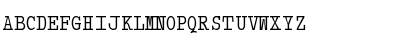 Download TypewriterCondensed Regular Font Uppercase Preview