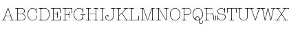 Download TypewriterL Regular Font Uppercase Preview
