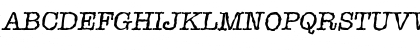 Download TypewriterRandom Italic Font Uppercase Preview