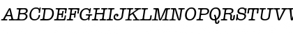 Download TypewriterSerial Italic Font Uppercase Preview