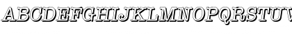 Download TypewriterShadow Italic Font Uppercase Preview