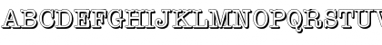 Download TypewriterShadow Regular Font Uppercase Preview