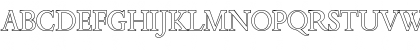 Download BambergOutline Regular Font Uppercase Preview