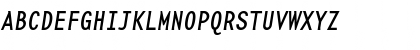 Download BaseMonoNarrowRegItalic Italic Font Uppercase Preview
