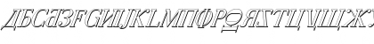 Download Cyberia Shadow Italic Shadow Italic Font Uppercase Preview