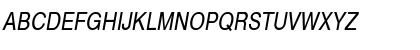 Download Cyrvetica-Narrow Oblique Font Uppercase Preview