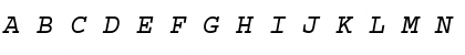 Download Dark Courier Italic Font Uppercase Preview