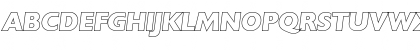 Download DavidBeckerOutline-ExtraBold Italic Font Uppercase Preview