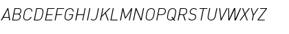 Download DIN-LightItalic Regular Font Uppercase Preview
