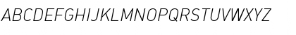 Download DIN-LightItalicAlt Regular Font Uppercase Preview
