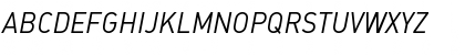 Download DIN-RegularItalicAlt Regular Font Uppercase Preview