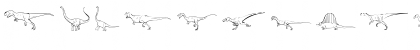 Download Dinosaur Outline Font Uppercase Preview