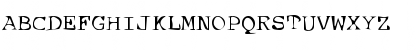 Download Dirty07 Becker Regular Font Uppercase Preview