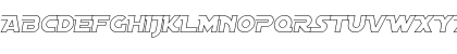 Download Distant Galaxy AltOutline Italic Font Uppercase Preview