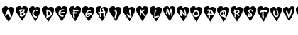 Download Djellibejbi Hearts Regular Font Uppercase Preview