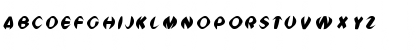 Download Dross01DarkSlanted Regular Font Uppercase Preview