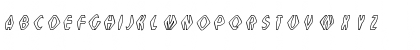 Download Dross04HollowSlanted Regular Font Uppercase Preview