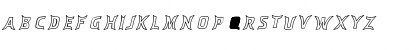 Download Dross05HollowSlanted Regular Font Uppercase Preview