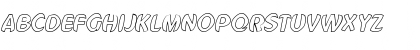 Download Dross06HollowSlanted Regular Font Uppercase Preview
