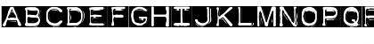 Download DymoFontInvers Regular Font Uppercase Preview