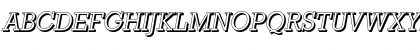 Download EugeneBeckerShadow-Light Italic Font Uppercase Preview