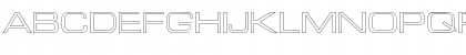 Download Euro Technic Extended Outline Regular Font Uppercase Preview