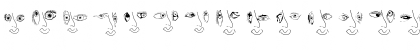 Download EyesNoseMouth Regular Font Uppercase Preview