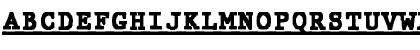Download JMH Typewriter mono Black Under Regular Font Uppercase Preview