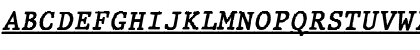 Download JMH Typewriter mono Under Italic Font Uppercase Preview