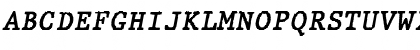 Download JMH Typewriter mono Italic Font Uppercase Preview