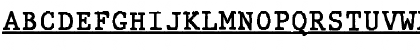 Download JMH Typewriter mono Under Regular Font Uppercase Preview