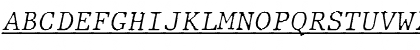 Download JMH Typewriter mono Fine Under Italic Font Uppercase Preview